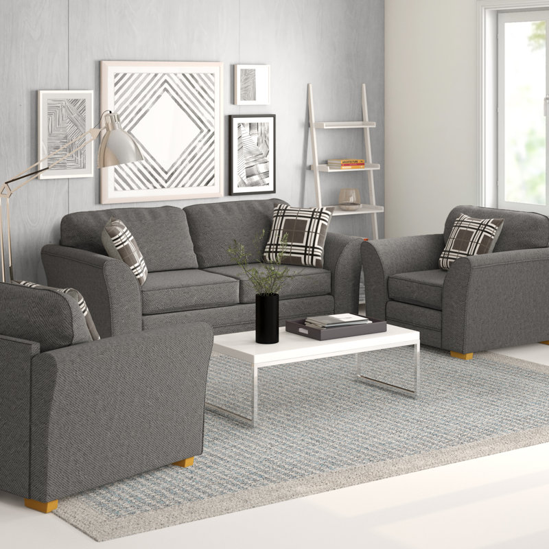 Zipcode Design Brynlee 3 Piece Sofa Set Wayfair.co.uk